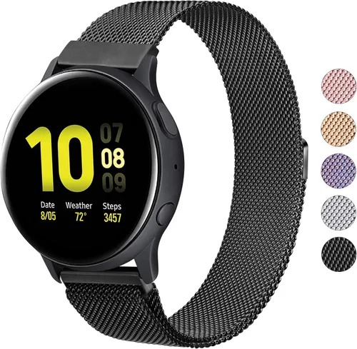 Miniatura 11 de Wanme Bandas de metal para Samsung Galaxy Watch Active 2, 1.73", 1.58", Active 1.58", Watch 3 1.61" y Galaxy Watch 1.65", 0.79", correa de repuesto