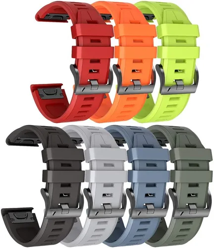 Miniatura 9 de ANCOOL Correa de reloj Garmin Fenix 5X/7X/6X Quickfit de 1.024 in compatible con Fenix 6X Pro/5X Plus/7X Pro/8 2.008 in (negro, verde oliva)