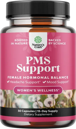 Miniatura 10 de Suplemento de apoyo para el síndrome premenstrual para mujeres – Equilibrio hormonal para mujeres y molestias menstruales con DIM, Chasteberry