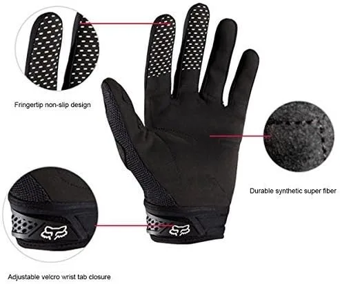 Miniatura 3 de Moto Guantes de dedo completo Ciclismo Guantes, Bono lápiz capacitivo VAOO Luz Almohadilla de silicona obtener Guantes de equitación Guantes de moto