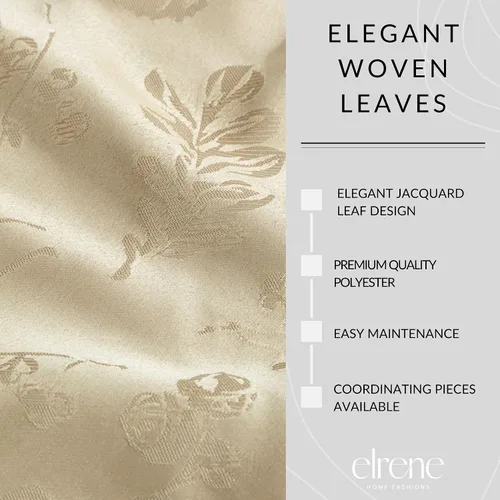 Miniatura 3 de Elrene Home Fashions. - Elegante mantel de damasco, diseño de hojas tejidas.