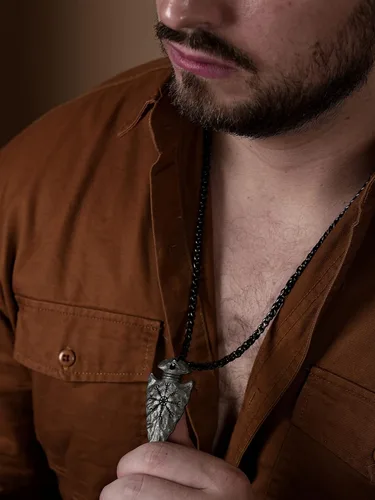 Miniatura 7 de HAQUIL Joyería vikinga collar con colgante de talismán vikingo de acero inoxidable de hierro forjado antiguo regalo de joyería vikinga para hombres