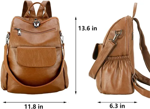 Miniatura 40 de Mochila de moda para mujer, impermeable, bolsa de viaje, bolsa de hombro convertible para mujer
