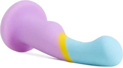 Miniatura 8 de Blush Avant D14 - Consolador curvo de corazón de oro de 6 pulgadas ~ Pene de silicona ultra suave para punto G y P ~ Arnés de ventosa compatible