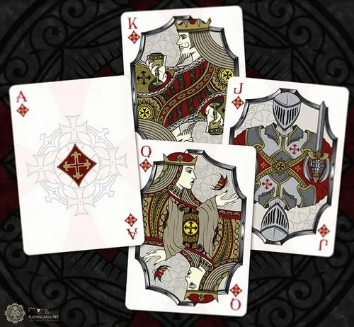 Miniatura 7 de Carmesí de la fortaleza que juega la baraja especial del póker de Gamblers Warehouse