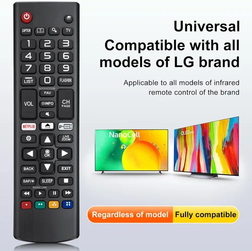 Miniatura 2 de 【Paquete de 2】 para reemplazo de control remoto LG Smart TV, universal para todos los televisores inteligentes LG