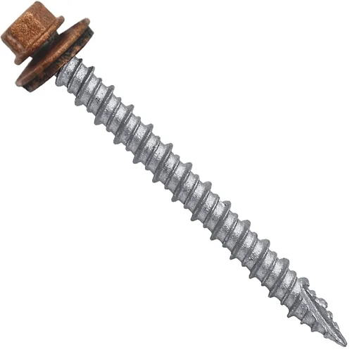 Miniatura 46 de Brite - Tornillos para techos de metal blanco (10 x 2 unidades), cabezal de arandela hexagonal, arranque automático/roscado, arandela EPDM, 3 x 250