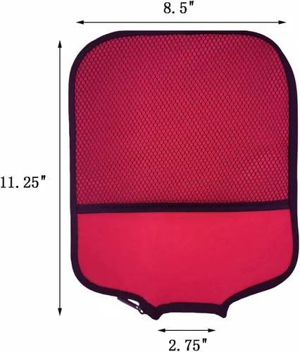 Miniatura 3 de Funda de neopreno para raqueta de pickleball Rojo
