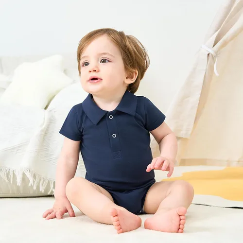 Miniatura 46 de pureborn Mameluco de algodón súper suave para bebés niños y niñas de 0 a 24 meses