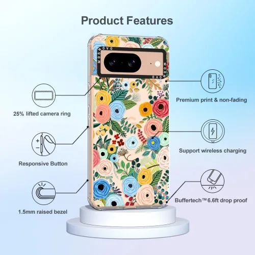 Miniatura 6 de MOSNOVO Funda para Google Pixel 8, [Buffertech protección contra caídas de grado militar de 6.6 pies] [Tecnología antidespegado] Diseño de funda