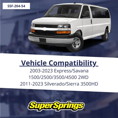 Miniatura 2 de SSF-204-54 SumoSprings Solo delantero para Chevrolet/GMC Express/Savana 1500/2500/3500/4500, Silverado 3500, GMC Sierra 3500 Par