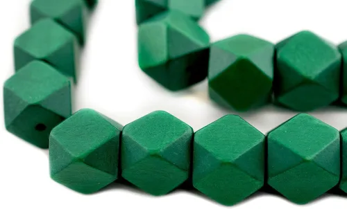 Miniatura 17 de TheBeadChest - Cuentas de madera de cubo sin esquinas azul azul: cuentas orgánicas naturales de corte de diamante de 0.787 in para la fabricación