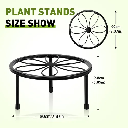 Miniatura 2 de ESRICH Soporte para Plantas de Interior, Soporte para Plantas, Soportes para Plantas al Aire Libre para Múltiples, Soportes de Metal para Plantas
