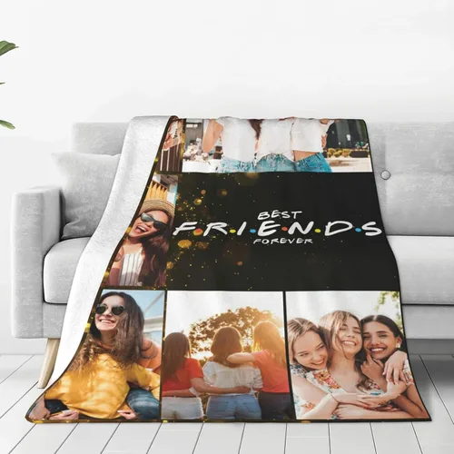 Miniatura 9 de Manta de mejores amigos con fotos, manta personalizada con fotos, manta de fotos, regalos para cumpleaños, BBF, hermana de mejores amigos, fotos 6