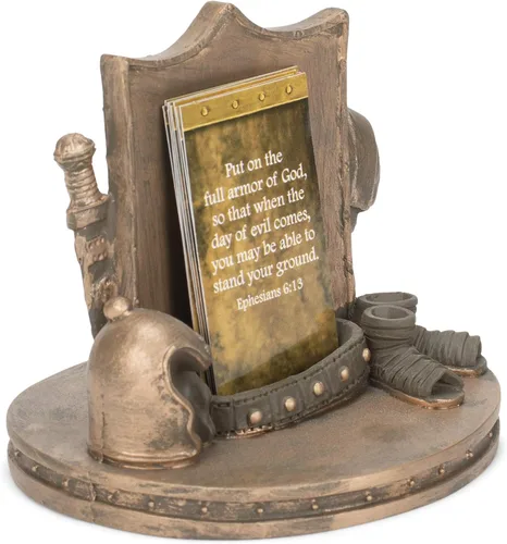 Miniatura 8 de Dicksons Bronzetone Full Armor Scripture - Tarjetero decorativo de resina (3 x 4)