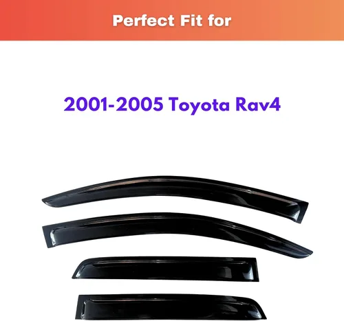 Miniatura 123 de KPY Visor de ventana compatible con Kia Soul 2009-2013, Protector contra lluvia de 4 unidades, deflectores de ventilación de ventana lateral