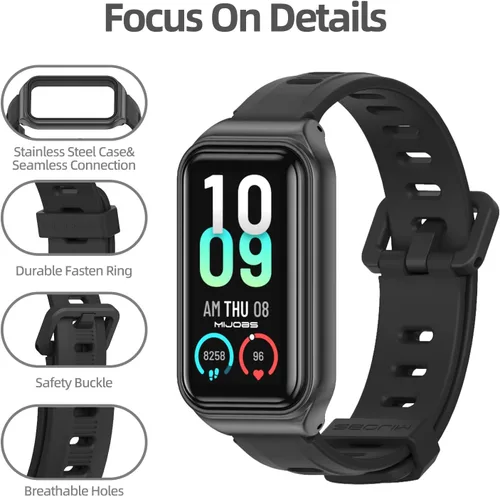 Miniatura 4 de Correa de repuesto de silicona para reloj, accesorios de pulsera inteligente para Amazfit 7 Fit Band