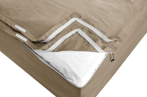 Miniatura 14 de Pure Eco Sábana bajera ajustable Easy Zipper, incluye 1 base de sábana bajera y 2 sábanas con cremallera, de 15 pulgadas, tamaño individual, sábana