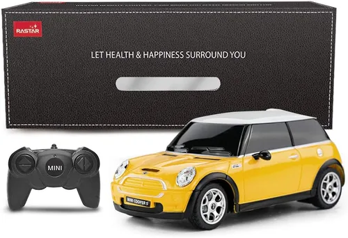 Miniatura 7 de RASTAR Modelo Mini Cooper, 1:24 RC Cars Toy Mini Cooper Control Remoto Auto RC Mini Cooper Car Toy para niños, amarillo