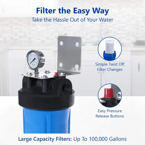 Miniatura 3 de Express Water WH100SP Sistema de filtro de agua para toda la casa antiescala, azul