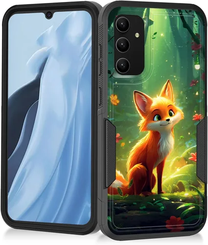 Miniatura 52 de Funda para Galaxy A14 5G, resistente de doble capa híbrida de policarbonato duro, goma suave, a prueba de golpes, funda protectora resistente