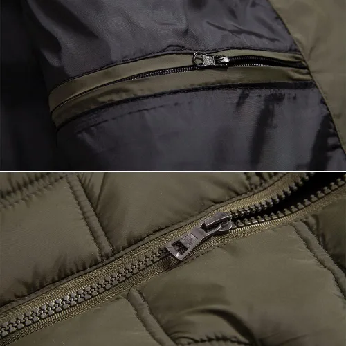 Miniatura 9 de Msmsse Chalecos de invierno para hombre ropa de abrigo extraíble con capucha