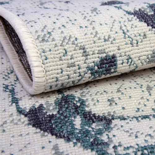 Miniatura 6 de Unique Loom Outdoor Coastal Collection - Alfombra Marmaris (2 pies x 6 pies 1 pulgada, color marfil/azul marino)