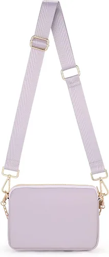 Miniatura 5 de UTO Pequeñas bolsas cruzadas para mujer, 3 en 1, diseño de moda, mini cangurera con correa