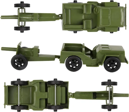 Miniatura 4 de TimMee Combat Patrol Willys & Artillery - Juego negro de 4 piezas fabricado en Estados Unidos