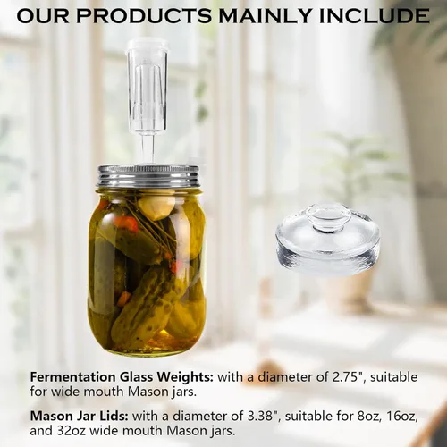 Miniatura 3 de Artcome Kit de fermentación de 28 piezas, 5 tapas de fermentación de acero inoxidable, 5 pesos de vidrio, 5 esclusas de aire, 6 anillos de silicona