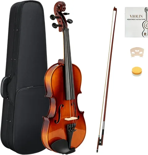 Miniatura 12 de Ktaxon Violín 3/4 para principiantes, violín para estudiantes y entusiastas, kit de violín acústico con estuche, arco, colofonia y manual Satinado