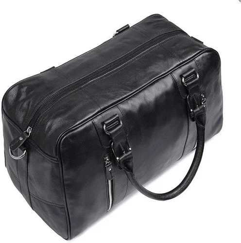 Miniatura 3 de Vintage aceite cera cuero viaje Duffel 15 "portátil hombro bolsa de fin de semana deportes durante la noche equipaje Tote bolso gimnasio bolsa