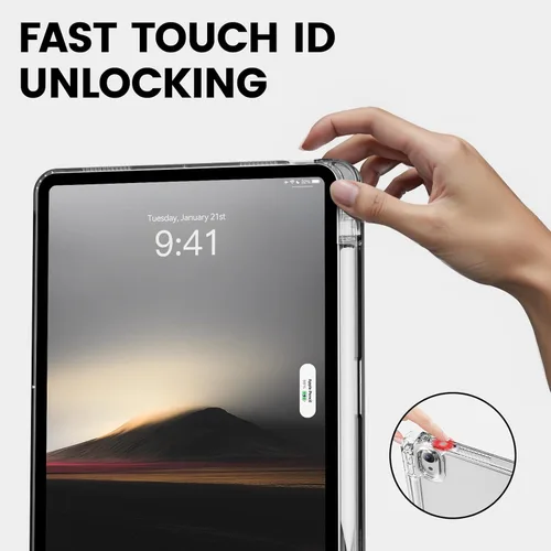 Miniatura 8 de Funda para iPad Air de 11 pulgadas M3/M2 (2025/2024), iPad Air de 5ª/4ª generación (2022/2020) de 10.9 pulgadas con soporte para lápices, funda