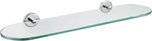 Miniatura 36 de JQK Estante de vidrio para baño dorado, almacenamiento de ducha de vidrio templado de 20 por 5 pulgadas, montaje de pared dorado cepillado de acero