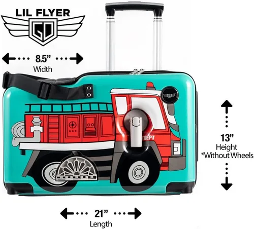 Miniatura 24 de Younglingz LIL FLYER GO 21" - Maleta de mano para niños, Motocicleta verde V2