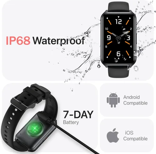 Miniatura 6 de SGJIK Reloj inteligente rastreador de actividad física con monitor de sueño de frecuencia cardíaca 24/7, presión arterial, más de 100 modos