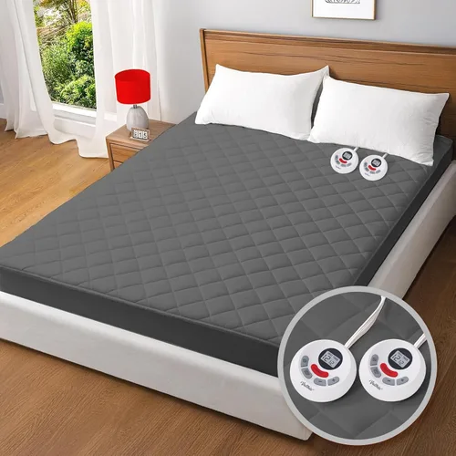 Miniatura 8 de Protector de colchón térmico tamaño individual, protector de colchón eléctrico con funciones de precalentamiento, calentador de cama con controlador