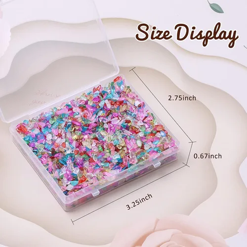 Miniatura 5 de Chips de cristal triturado de cristal irregular, chispas gruesas de 0.079 a 0.157 pulgadas para manualidades, manualidades, relleno de jarrón, molde