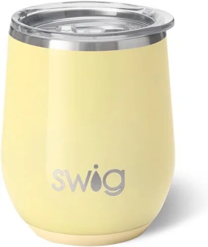 Miniatura 23 de Swig Life Vaso de vino de 12 onzas con tapa, acero inoxidable, apto para lavavajillas, portátil, triple aislamiento (todos los americanos)