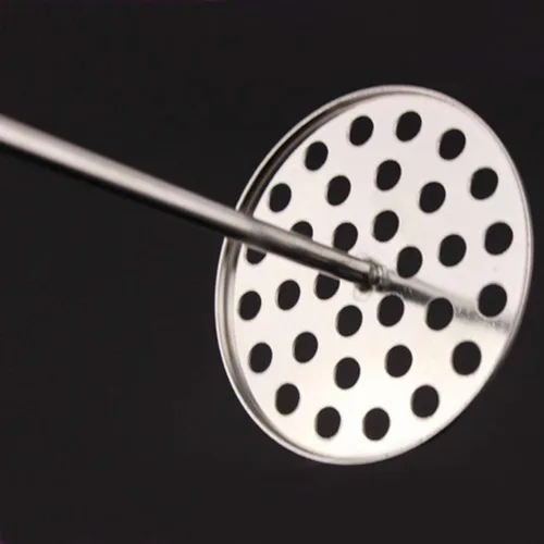 Miniatura 4 de YARNOW Trituradora manual de patatas de acero inoxidable para frijoles, frutas, verduras, ñames, calabaza, suministros de herramientas de alimentos