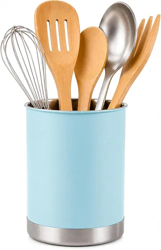 Creative Home Soporte para utensilios de acero inoxidable: organizador grande de herramientas de cocina de 6.3 pulgadas para decoración de cocina y