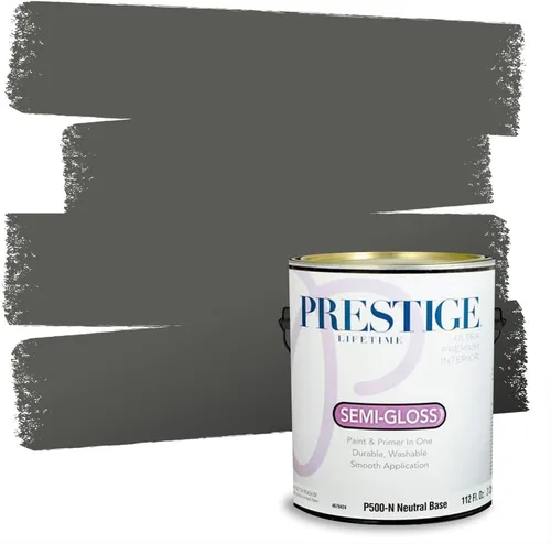 Miniatura 136 de PRESTIGE Paints - Pintura interior e imprimación en uno, 1 galón, cáscara de huevo, pimienta envejecida