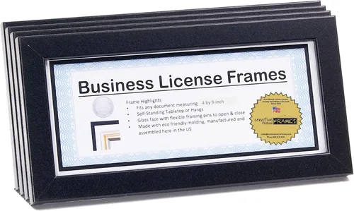 Miniatura 22 de Marcos de licencia para maquilladores profesionales de 3.5 in x 8.5 in, sostenedor de licencia de panel de estado para mostrar certificado, licencia