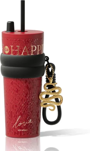 Miniatura 12 de Vaso de 24 onzas con tapa y popote, taza de café aislada a prueba de fugas, botella de agua portátil de viaje helada, taza de café térmica Blanco