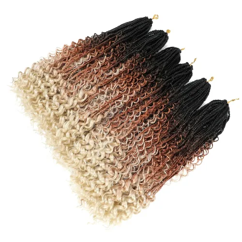 Miniatura 19 de Ayana - Trenzas de ganchillo, bohemias, con extremos rizados Crochet Braids Box. 3 extensiones de cabello sintético de trenzas de ganchillo Goddess