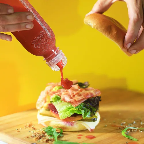 Miniatura 5 de WAYDA Botellas exprimibles para condimentos, paquete de 6 botellas exprimibles para salsas, recipiente de aderezo de ensalada de ketchup, botellas