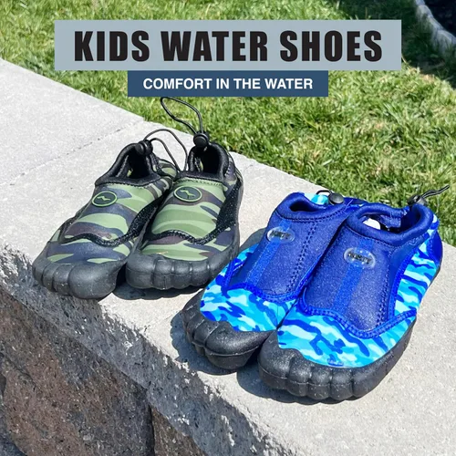 Miniatura 2 de NORTY Zapatos de agua para niños y niñas Calcetines de natación para playa, barco y piscina Diseño Skeletoe Barefoot Esenciales de crucero