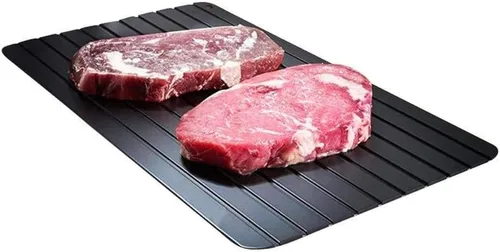 Bandeja de descongelación, bandeja de descongelación fácil de descongelar alimentos de forma rápida y segura, sin energía, sin productos químicos