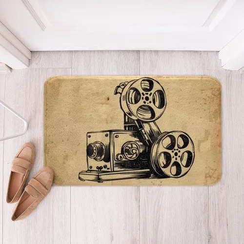 Miniatura 33 de Homewish Alfombra de baño con música de piano, notas musicales, para niños, niñas, niños, adolescentes, retro, graffiti, gris, dorado, lanudo