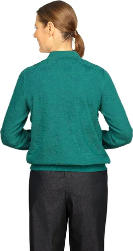 Miniatura 2 de Alfred Dunner Top de jacquard floral para mujer